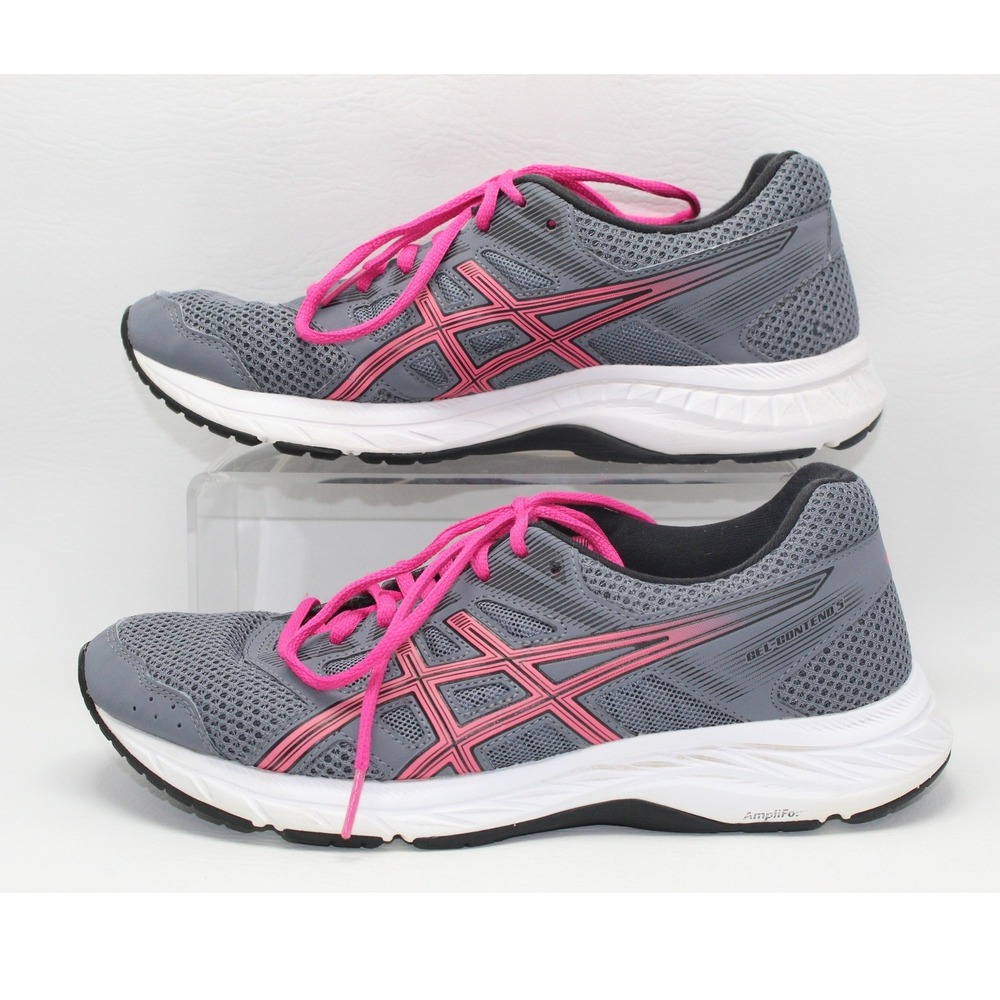 Asics Gel-Contend 5 Womens Running Shoes Grey Pink 1012A234 Size 9